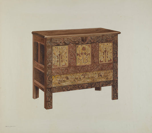 Chest by Arthur Johnson (American, active c. 1935), 16X12"(A3)Poster Print