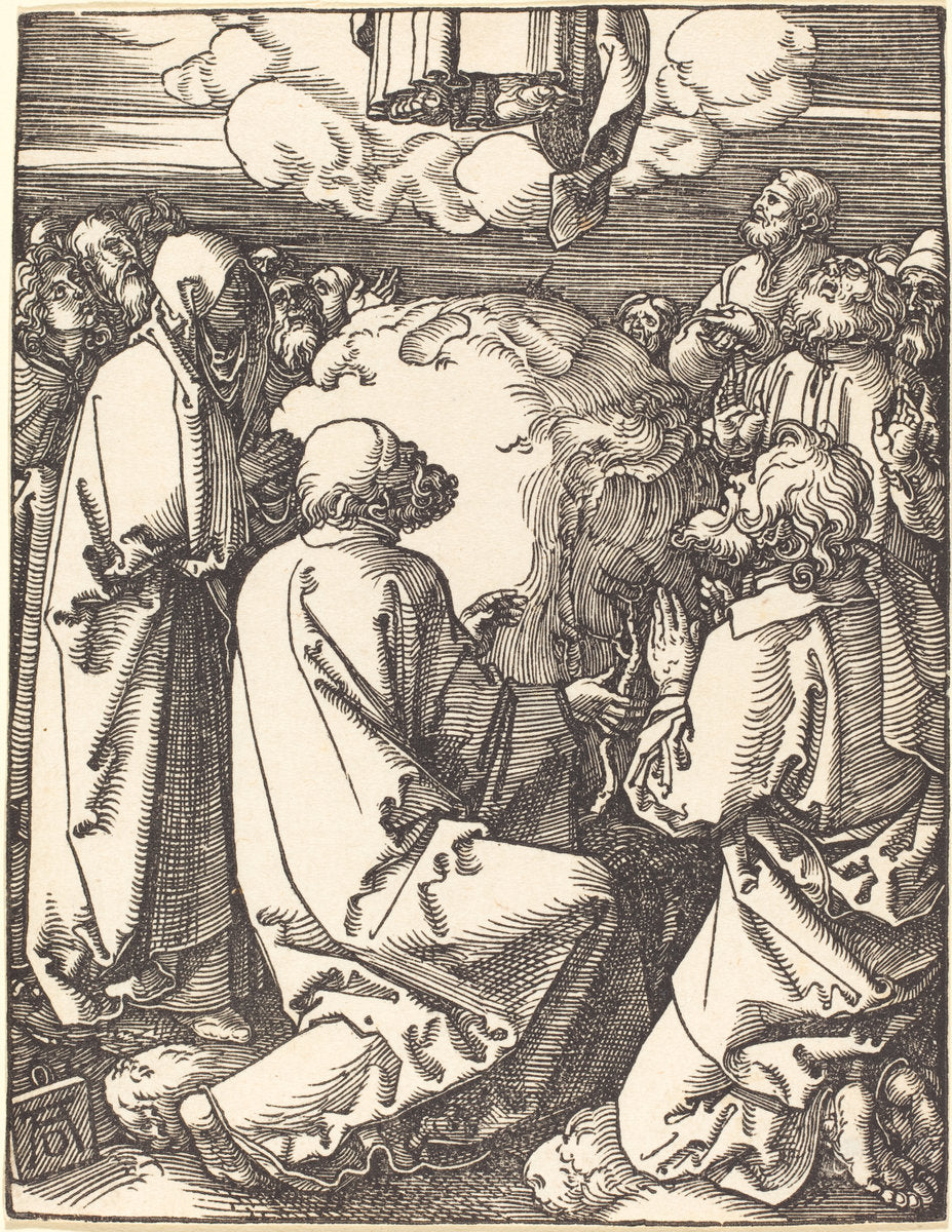 The Ascension by Albrecht Dürer (German, 1471 - 1528), 16X12"(A3)Poster Print