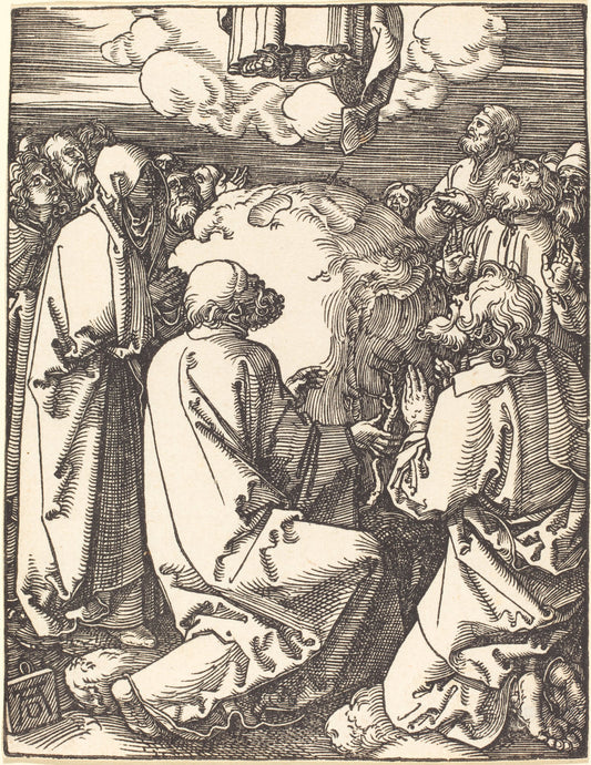 The Ascension by Albrecht Dürer (German, 1471 - 1528), 16X12"(A3)Poster Print