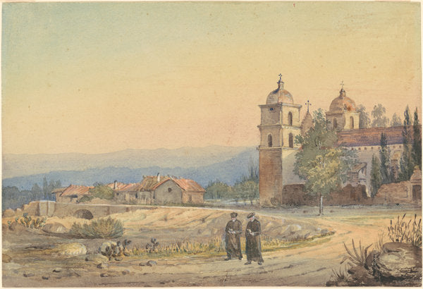 late 19th century by British 19th Century (Church of Santa Barbara), 16X12"(A3)Poster Print