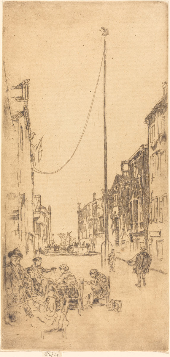 The Mast by James McNeill Whistler (American, 1834 - 1903), 16X12"(A3)Poster Print