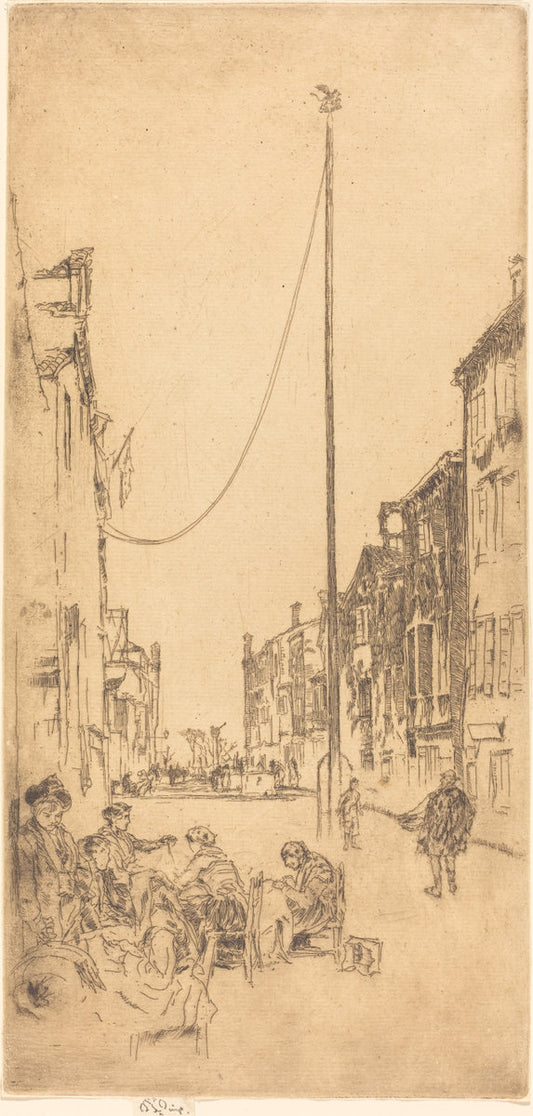 The Mast by James McNeill Whistler (American, 1834 - 1903), 16X12"(A3)Poster Print