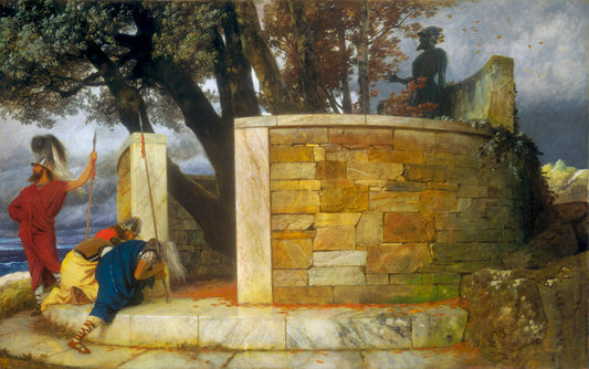 The Sanctuary of Hercules by Arnold Böcklin (Swiss, 1827 - 1901), 16X12"(A3)Poster Print