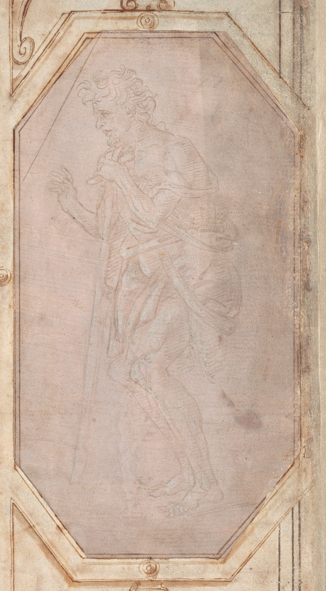 Man with a Stick by Filippino Lippi (Florentine, 1457 - 1504), 16X12"(A3)Poster Print