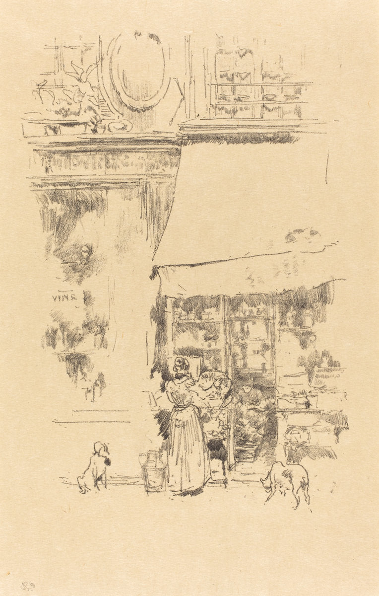 La Fruitière de la rue de Grenelle by James McNeill Whistler (American, 1834 - 1903), 16X12"(A3)Poster Print