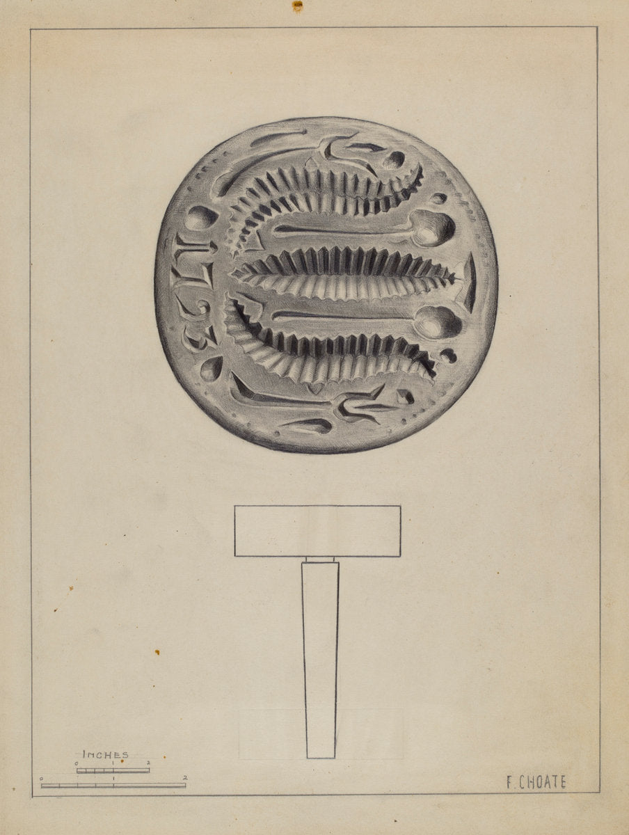 Butter Mold by Florence Choate (American, active c. 1935), 16X12"(A3)Poster Print