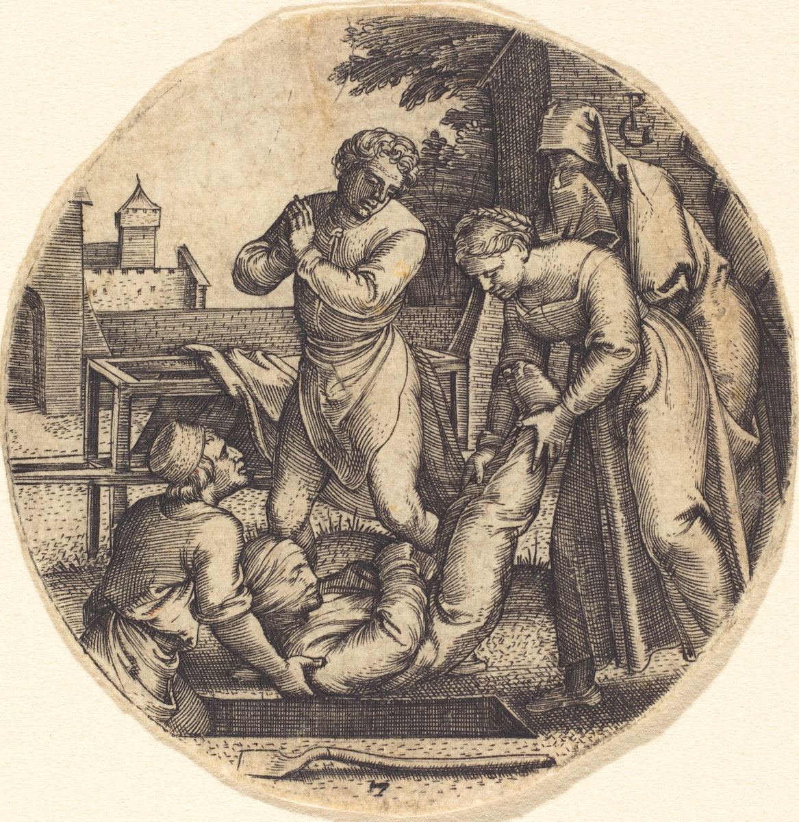 To Bury the Dead by Georg Pencz (German, c. 1500 - 1550), 16X12"(A3)Poster Print
