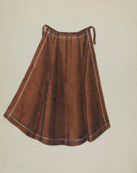 Shaker Work Apron by Lucille Chabot (American, born 1908), 16X12"(A3)Poster Print