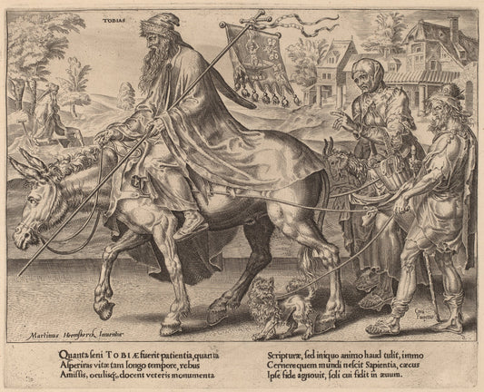 The Triumph of Tobias by Dirck Volckertz Coornhert after Maerten van Heemskerck (Netherlandish, 1522 - 1590), 16X12"(A3)Poster Print