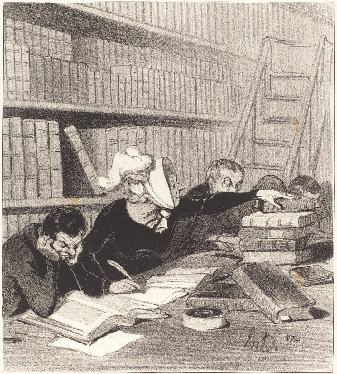 Monsieur, pardon si je vous gêne un peu... by Honoré Daumier (French, 1808 - 1879), 16X12"(A3)Poster Print