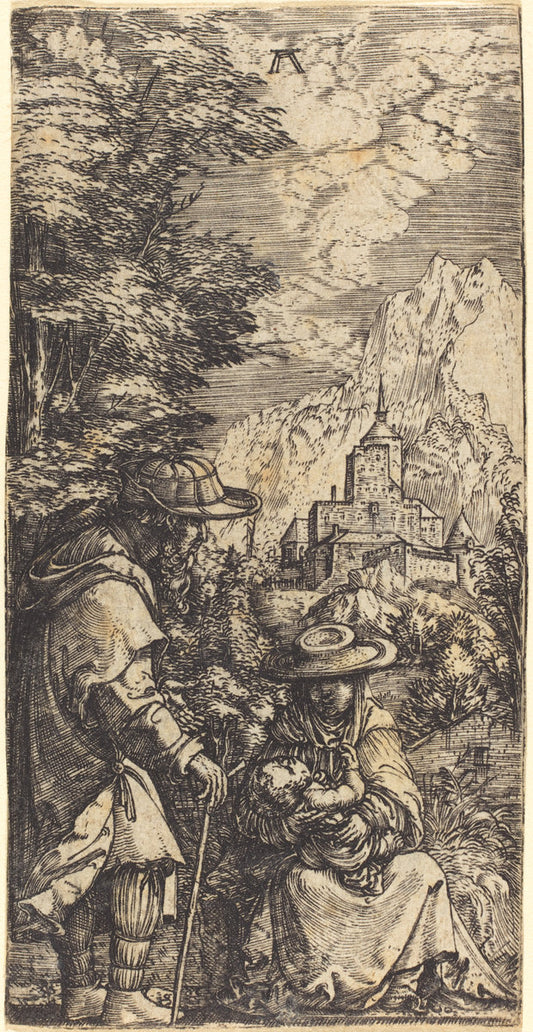 The Rest on the Flight into Egypt by Albrecht Altdorfer (German, 1480 or before - 1538), 16X12"(A3)Poster Print