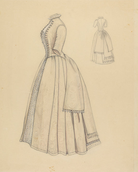 1935/1942 by American 20th Century (Wedding Dress), 16X12"(A3)Poster Print