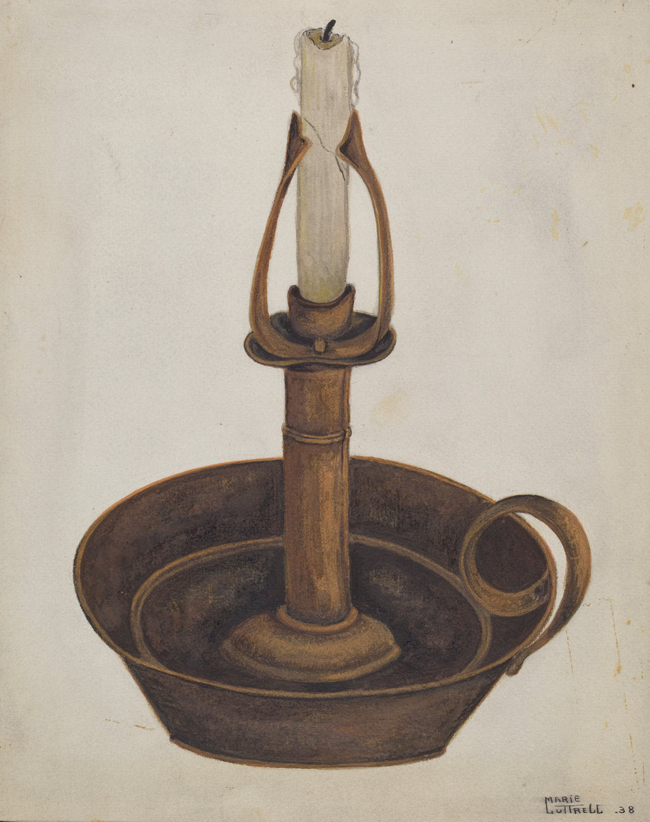 Candlestick by Marie Lutrell (American, active c. 1935), 16X12"(A3)Poster Print