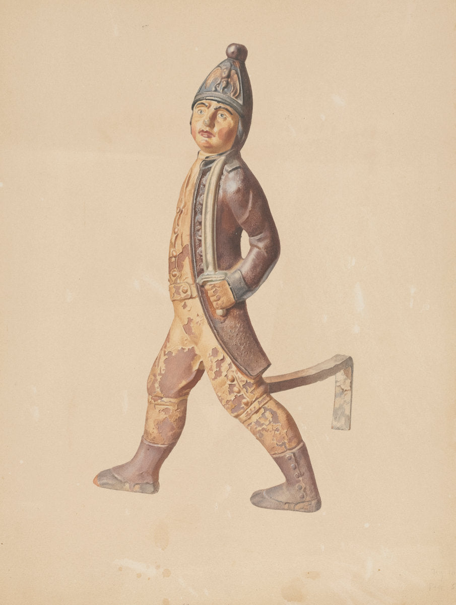 Andiron (Marching Hessian) by Cushman Parker (American, active c. 1935), 16X12"(A3)Poster Print