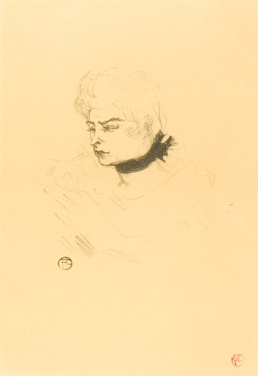 Mlle. Pois Vert by Henri de Toulouse-Lautrec (French, 1864 - 1901), 16X12"(A3)Poster Print