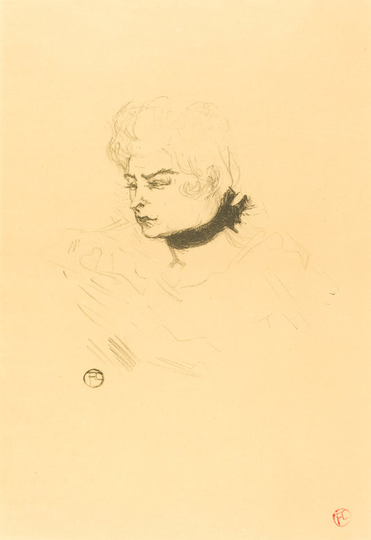 Mlle. Pois Vert by Henri de Toulouse-Lautrec (French, 1864 - 1901), 16X12"(A3)Poster Print