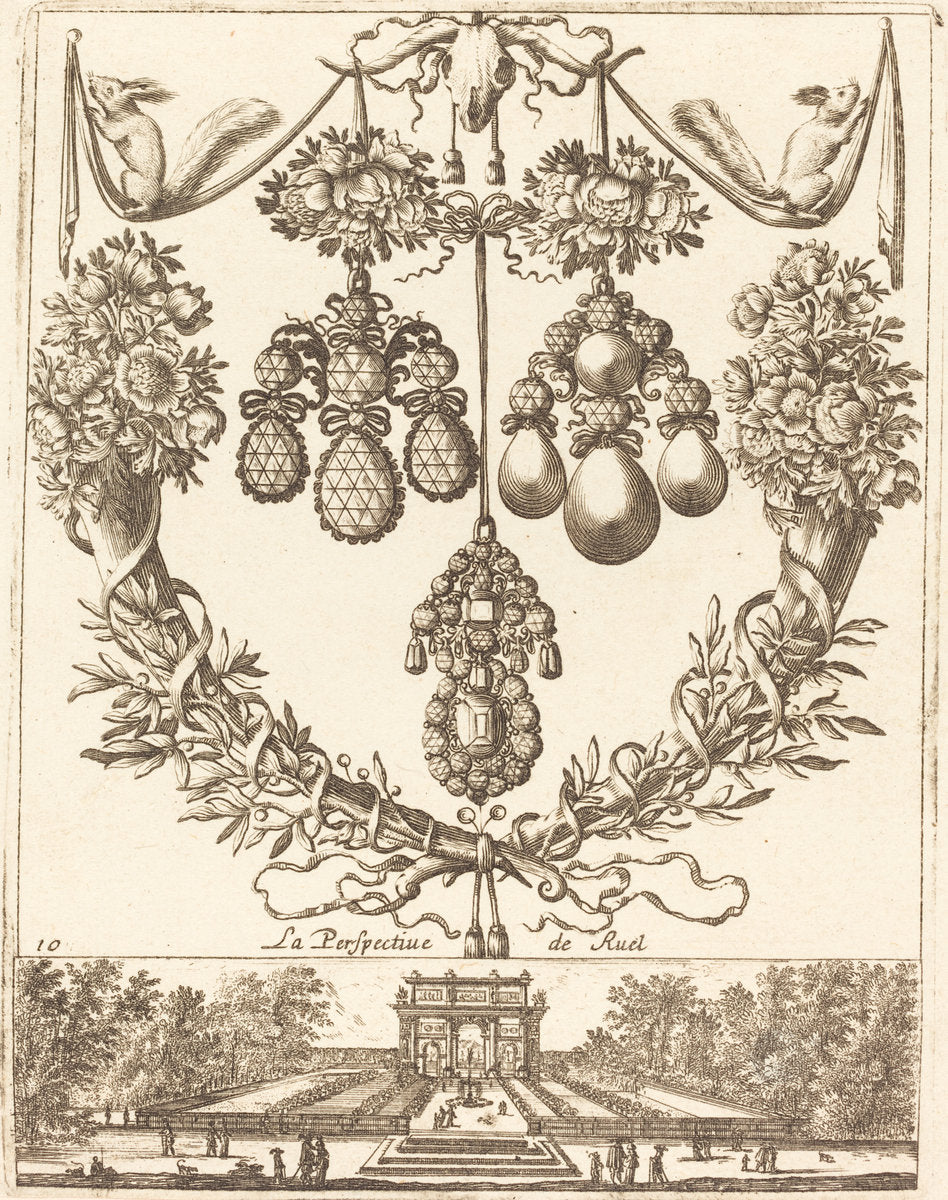 Perspective de Ruel by François Le Febvre (French, active 1635/1657), 16X12"(A3)Poster Print