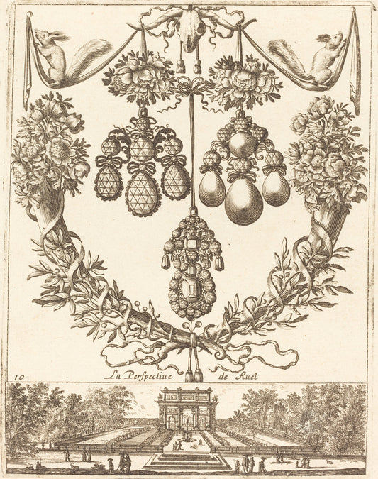 Perspective de Ruel by François Le Febvre (French, active 1635/1657), 16X12"(A3)Poster Print