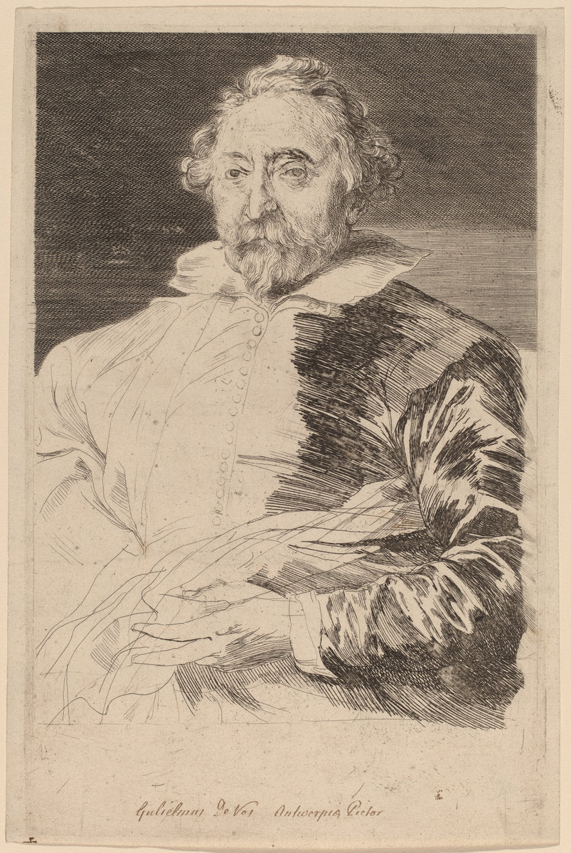 Willem de Vos by Sir Anthony van Dyck and Schelte Adams Bolswert (Flemish, 1599 - 1641), 16X12"(A3)Poster Print