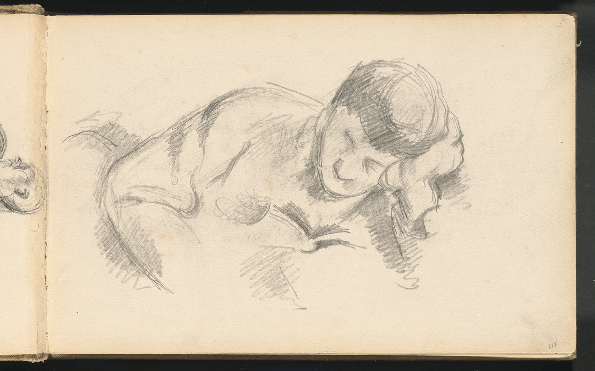 The Artist's Son Leaning on his Elbow by Paul Cézanne (French, 1839 - 1906), 16X12"(A3)Poster Print