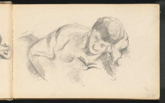 The Artist's Son Leaning on his Elbow by Paul Cézanne (French, 1839 - 1906), 16X12"(A3)Poster Print