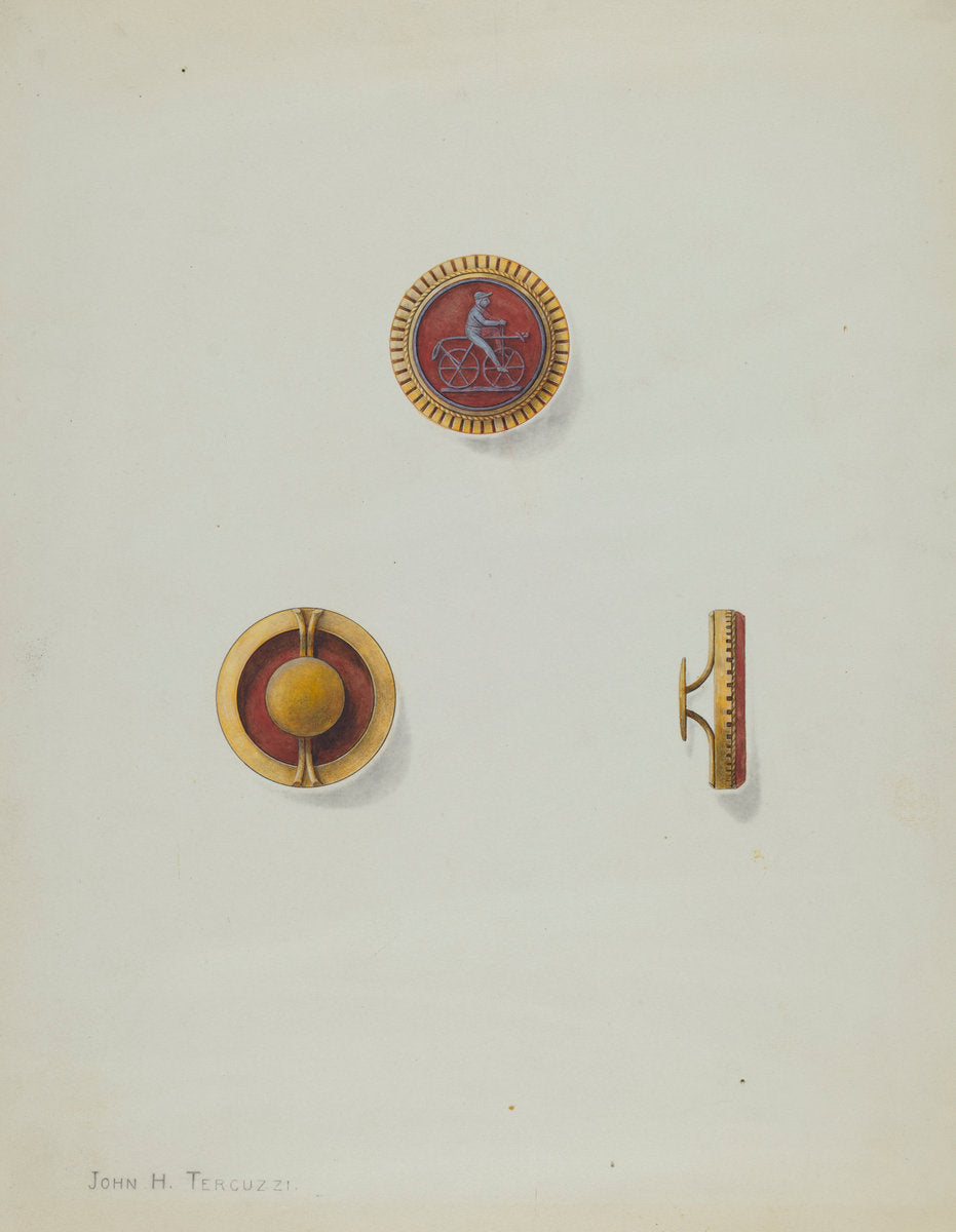 Cuff Buttons by John H. Tercuzzi (American, active c. 1935), 16X12"(A3)Poster Print
