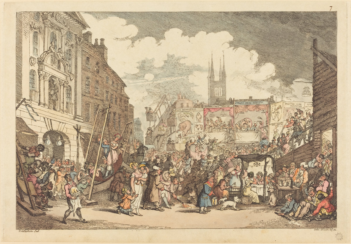 Bartholomew Fair by Thomas Rowlandson (British, 1756 - 1827), 16X12"(A3)Poster Print