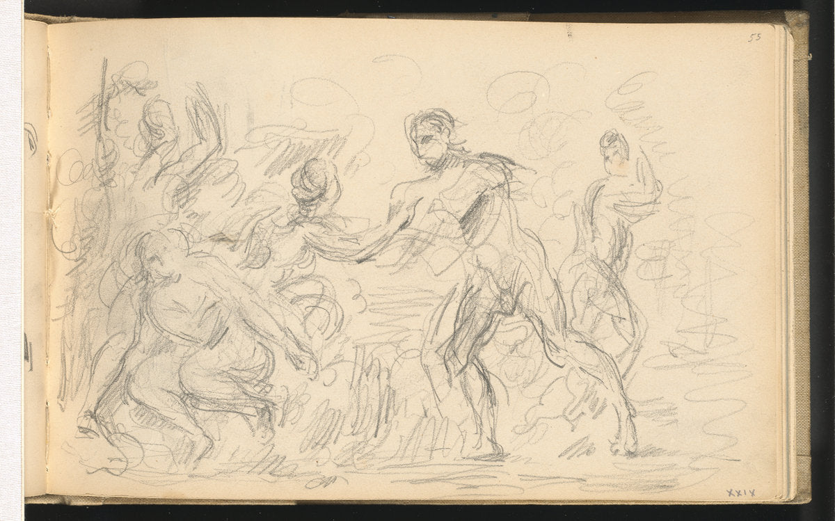 Study for "The Judgement of Paris" or "The Amorous Shepherd" by Paul Cézanne (French, 1839 - 1906), 16X12"(A3)Poster Print