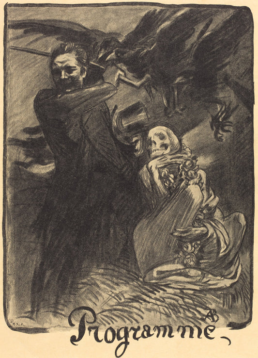 1904 by French 19th Century after A. B. (Les Honnêtes femmes; Conférence, Poésies inédites d'Henry Becque; La Parisienne), 16X12"(A3)Poster Print