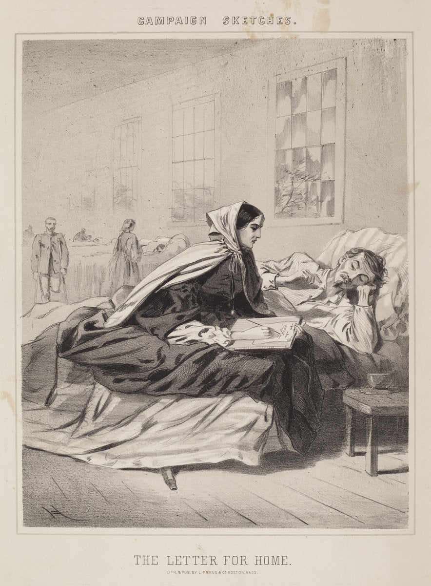 The Letter for Home (Campaign Sketches) by Winslow Homer (American, 1836 - 1910), 16X12"(A3)Poster Print
