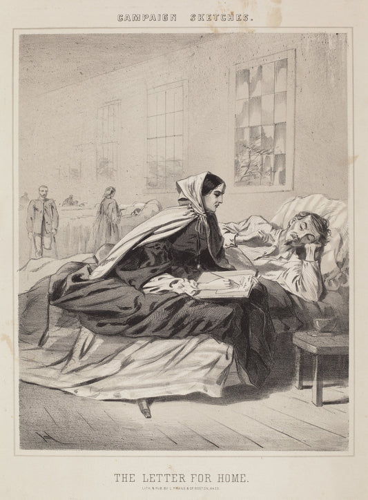 The Letter for Home (Campaign Sketches) by Winslow Homer (American, 1836 - 1910), 16X12"(A3)Poster Print