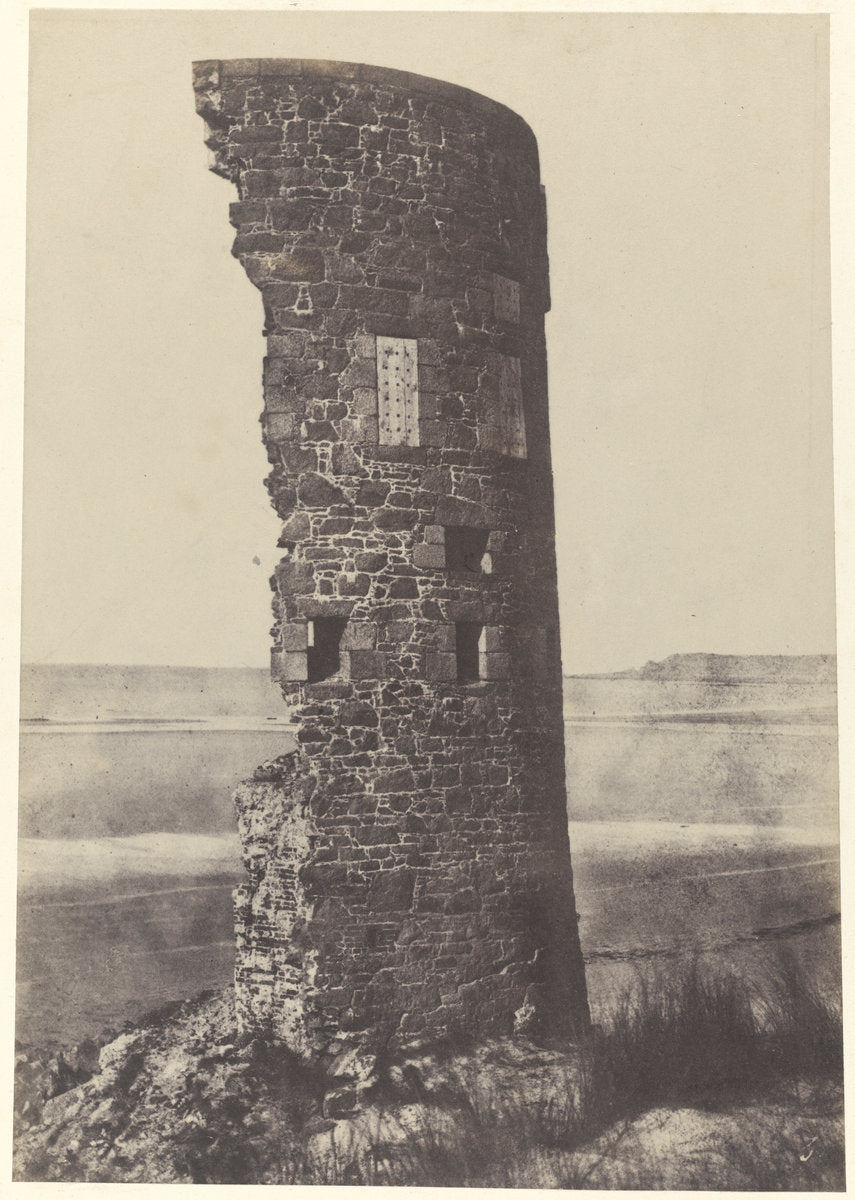 Tower Struck by Lightning, Saint-Ouen Bay by Thomas Sutton (British, 1819 - 1875), 16X12"(A3)Poster Print