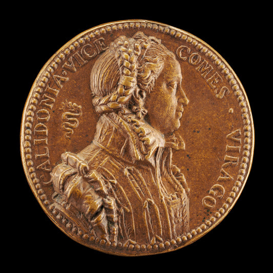 16th century by Italian 16th Century (Calidonia Visconti Cavanago, Wife of Lucio Cavanago [obverse]), 16X12"(A3)Poster Print