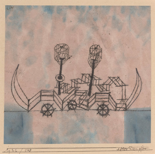 Alter Dampfer (Old Steamboat) by Paul Klee (Swiss, 1879 - 1940), 16X12"(A3)Poster Print