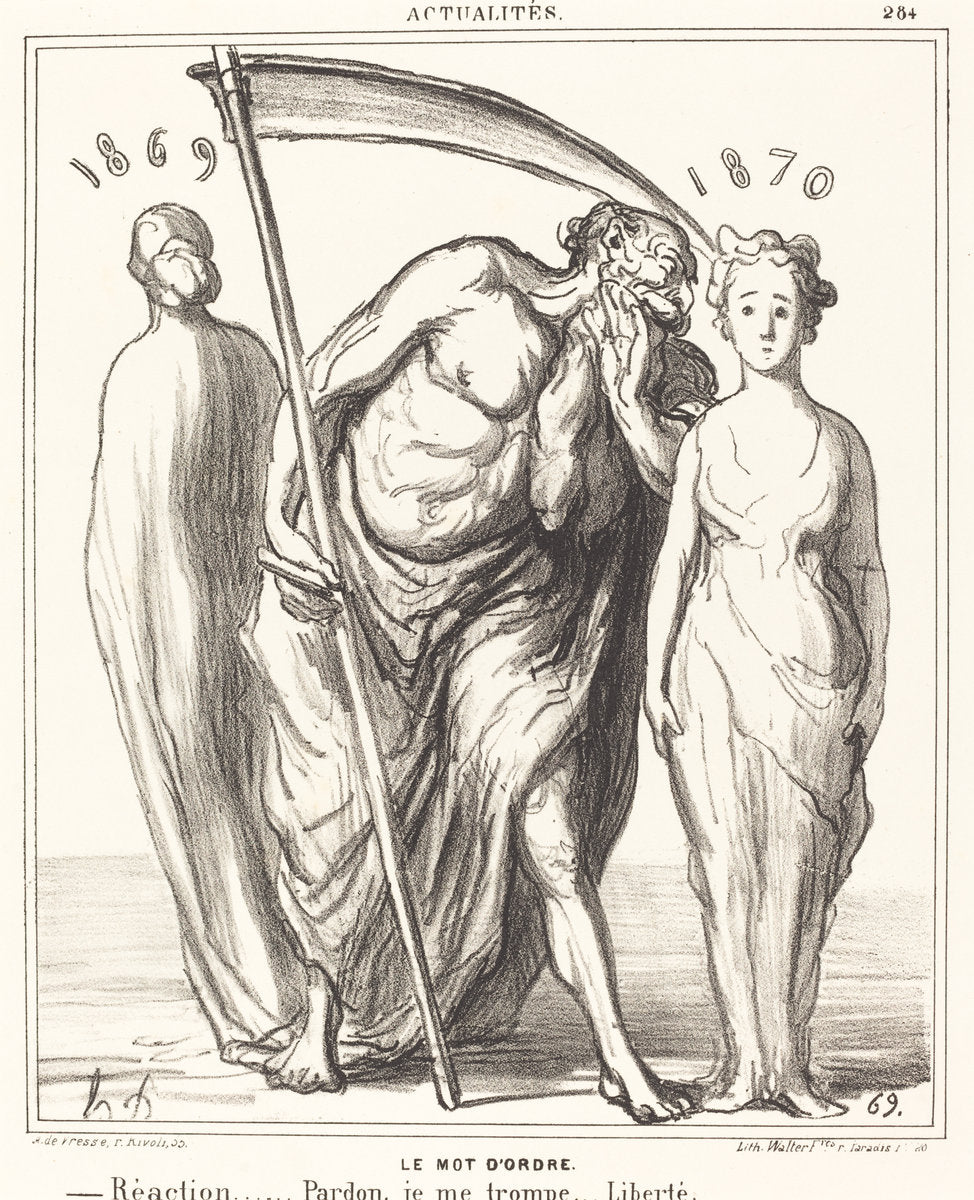 Le Mot d'ordre: Réaction... Pardon... Liberté by Honoré Daumier (French, 1808 - 1879), 16X12"(A3)Poster Print