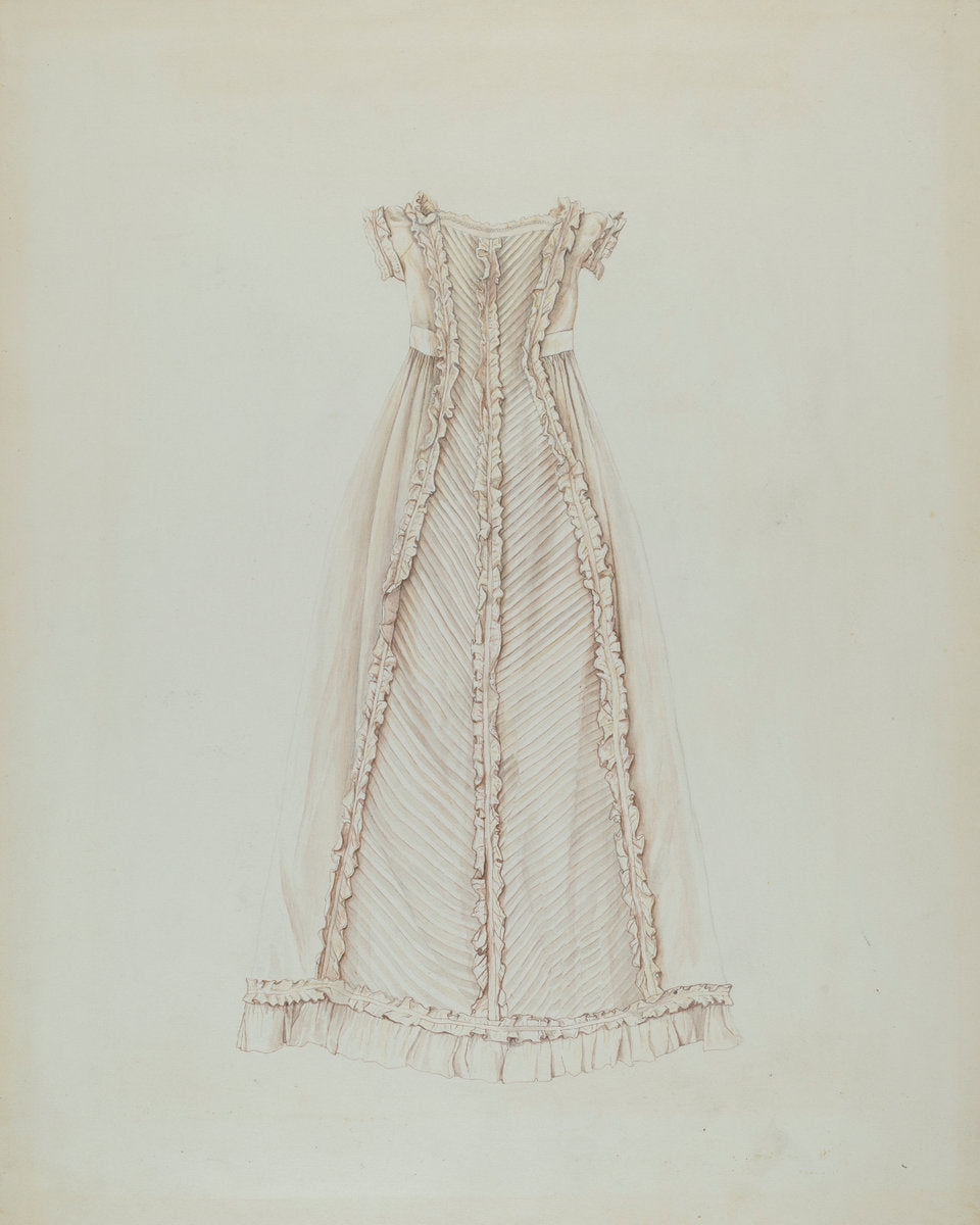 Infant's Dress (Back View) by Lucien Verbeke (American, active c. 1935), 16X12"(A3)Poster Print
