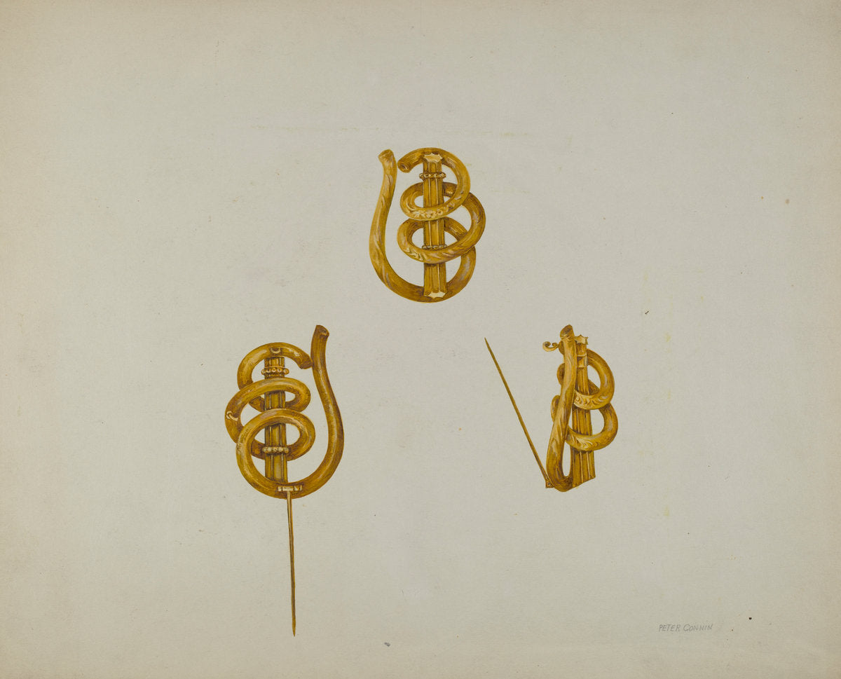 Brooch by Peter Connin (American, active c. 1935), 16X12"(A3)Poster Print
