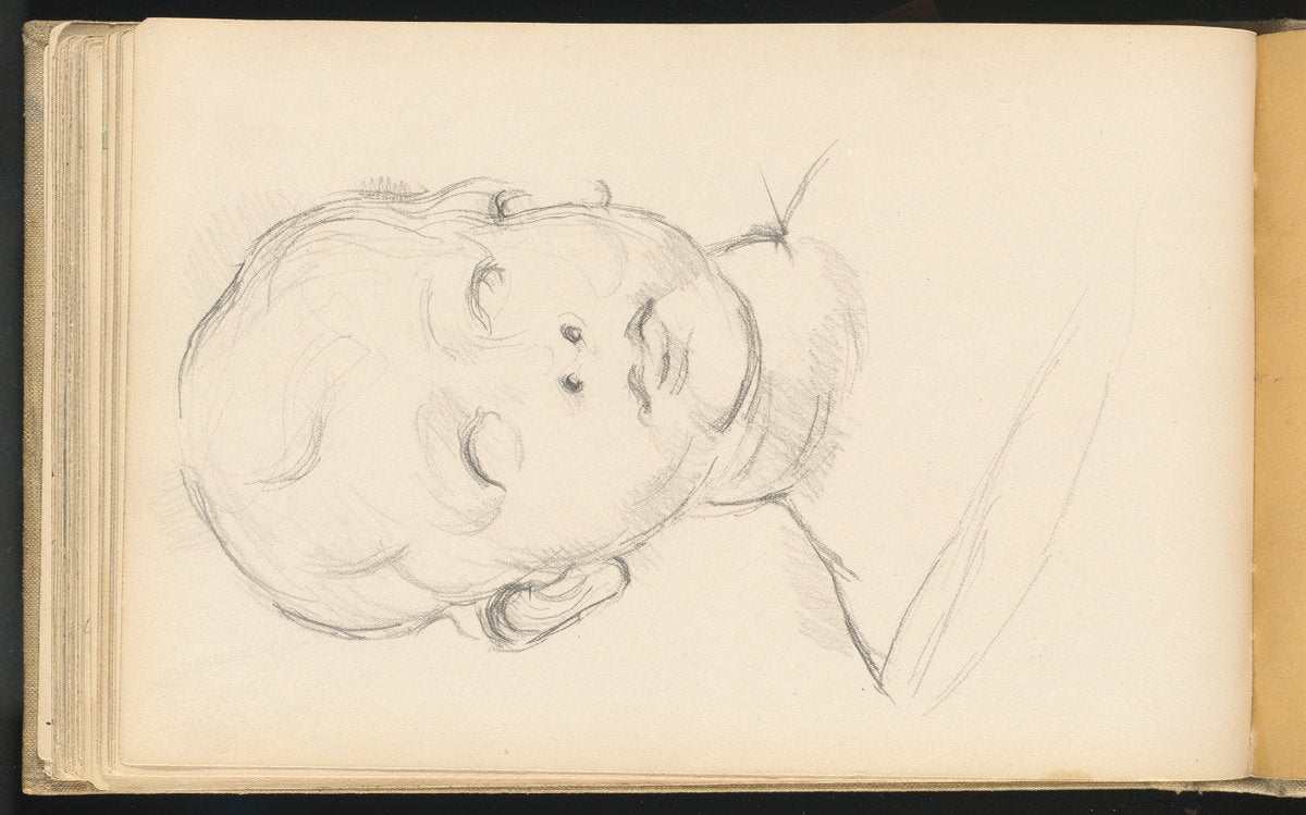 Study of Desiderio da Settignano's "Bust of a Child" by Paul Cézanne (French, 1839 - 1906), 16X12"(A3)Poster Print