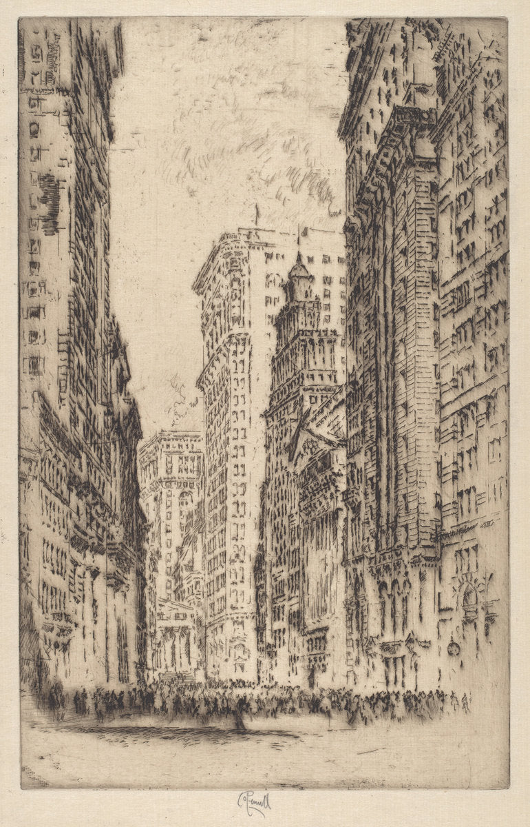 The Stock Exchange by Joseph Pennell (American, 1857 - 1926), 16X12"(A3)Poster Print