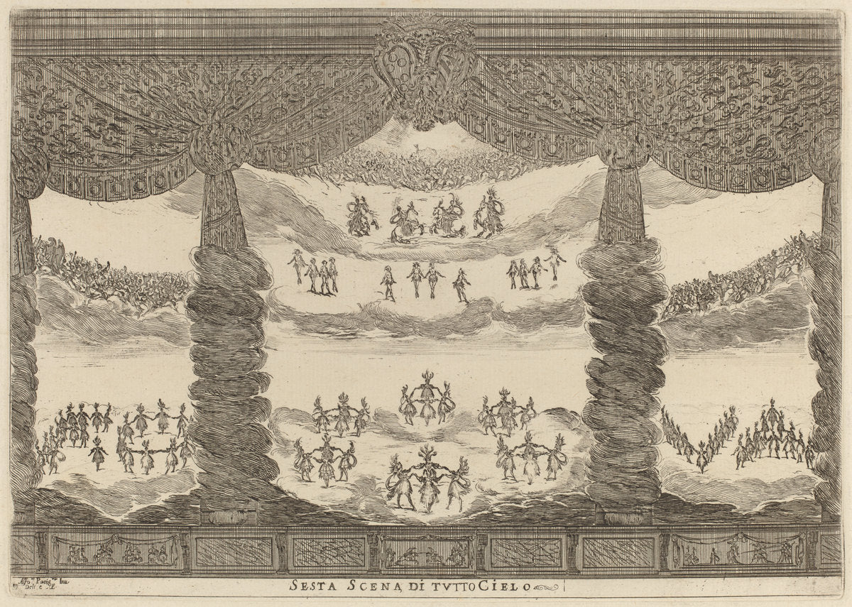 Sesta Scena di Tutto Cielo by Stefano Della Bella (Italian, 1610 - 1664), 16X12"(A3)Poster Print