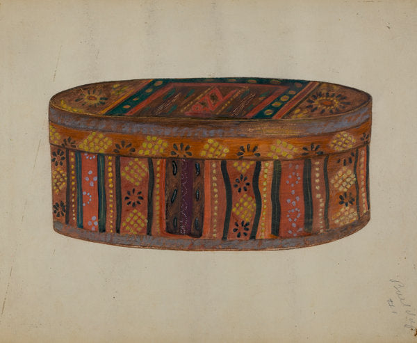 Pa. German's Bride's Box by Meyer Goldbaum (American, active c. 1935), 16X12"(A3)Poster Print