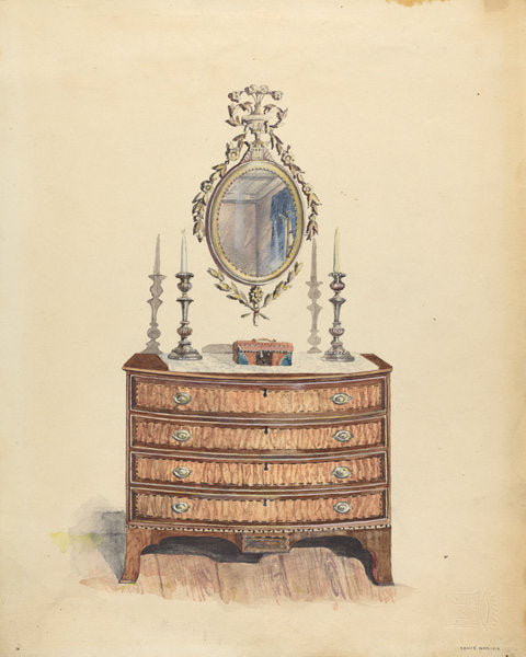 Chest of Drawers by Louis Annino (American, active c. 1935), 16X12"(A3)Poster Print