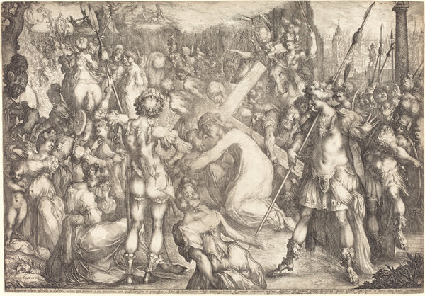 The Road to Calvary by Jacques Bellange (French, c. 1575 - died 1616), 16X12"(A3)Poster Print