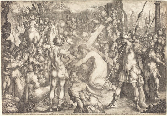 The Road to Calvary by Jacques Bellange (French, c. 1575 - died 1616), 16X12"(A3)Poster Print