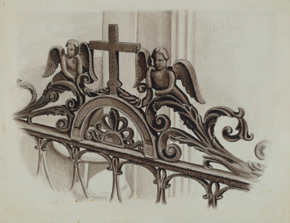 Cast Iron Ornament by Al Curry (American, active c. 1935), 16X12"(A3)Poster Print