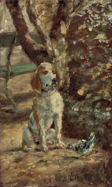 The Artist's Dog Flèche by Henri de Toulouse-Lautrec (French, 1864 - 1901), 16X12"(A3)Poster Print