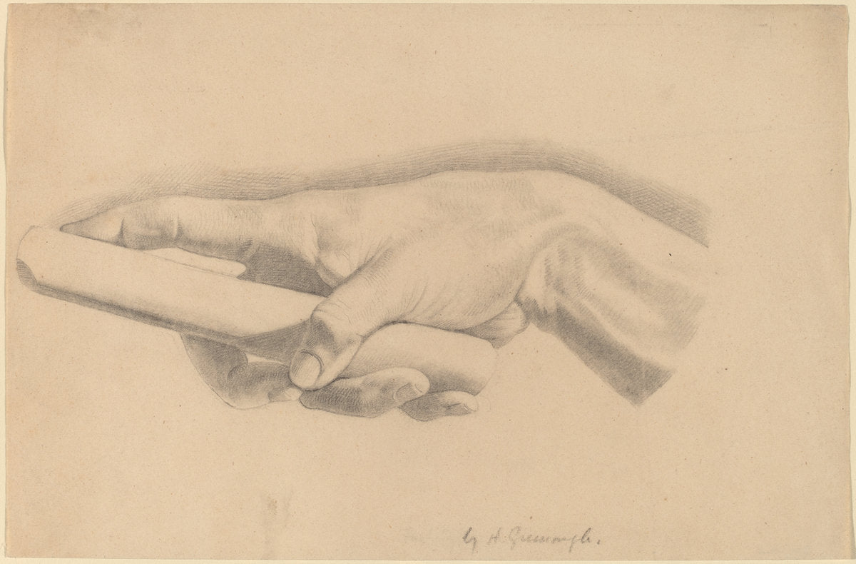 Study of a Hand by Horatio Greenough (American, 1805 - 1852), 16X12"(A3)Poster Print
