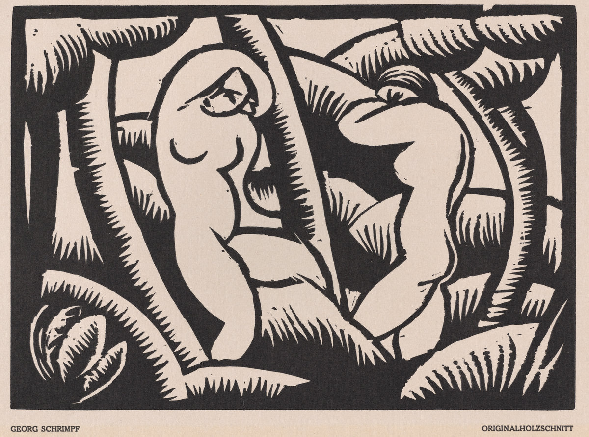 Nude IX by George Schrimpf (German, 1889 - 1938), 16X12"(A3)Poster Print