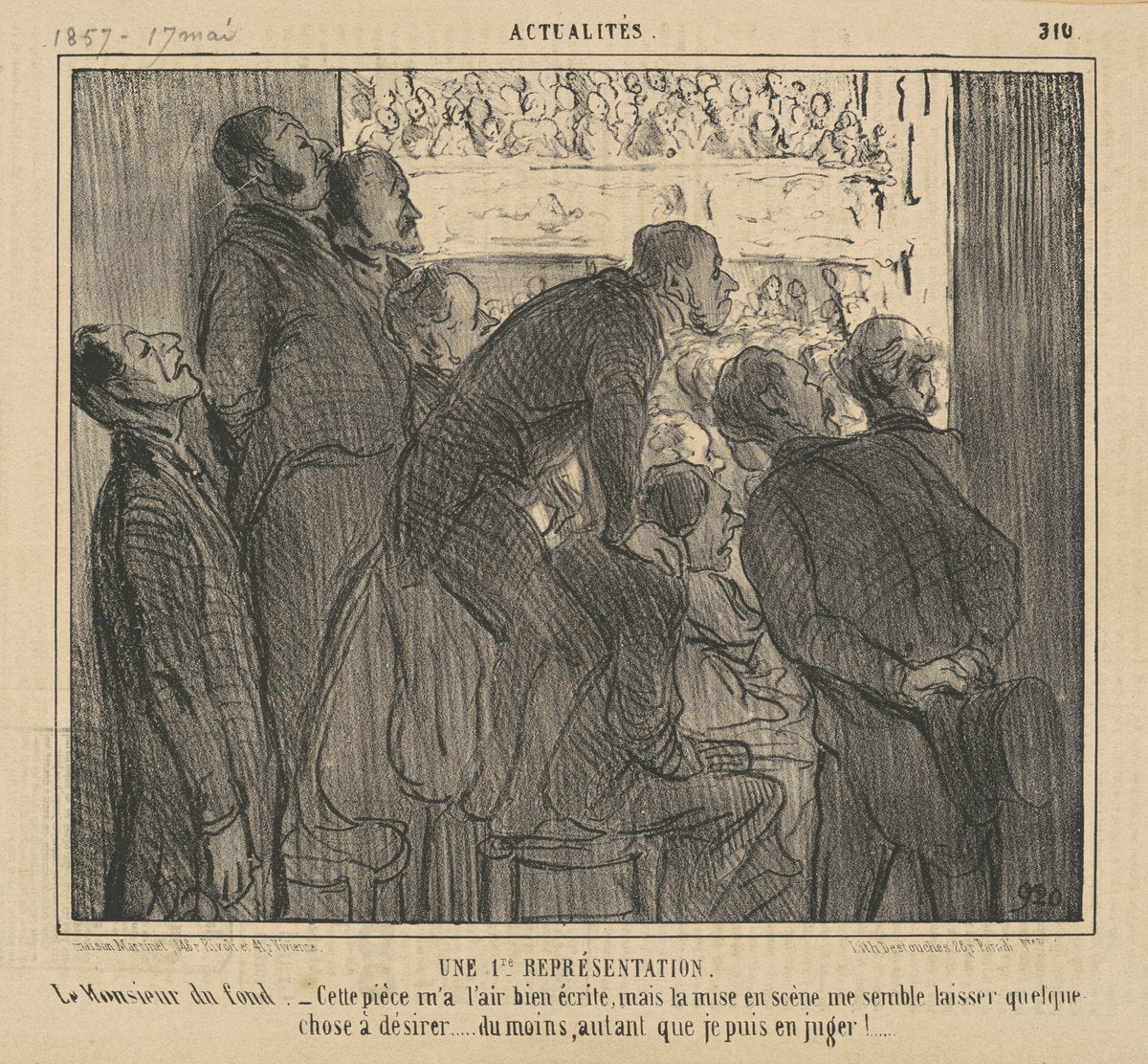 Une 1er reprèsentation de la bourse by Honoré Daumier (French, 1808 - 1879), 16X12"(A3)Poster Print