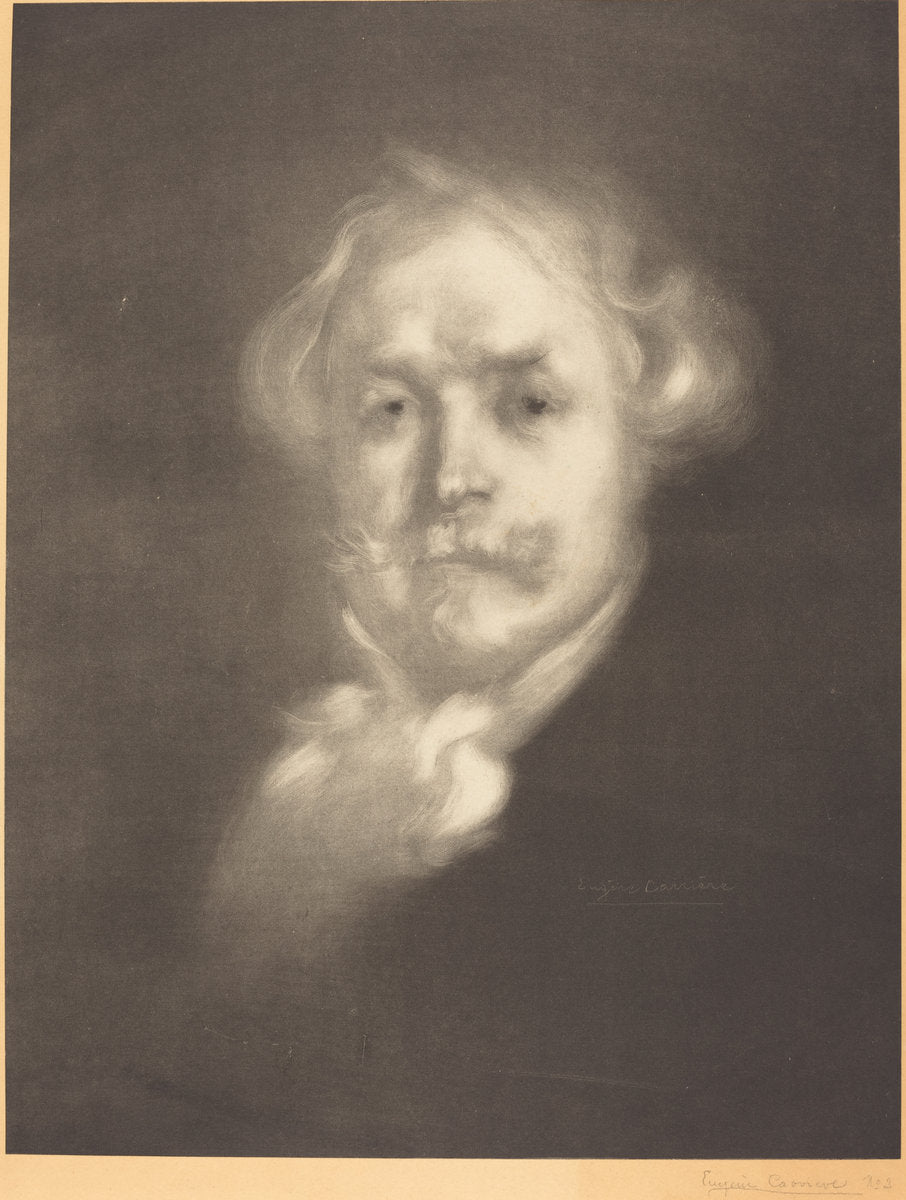 Edmond de Goncourt by Eugène Carrière (French, 1849 - 1906), 16X12"(A3)Poster Print